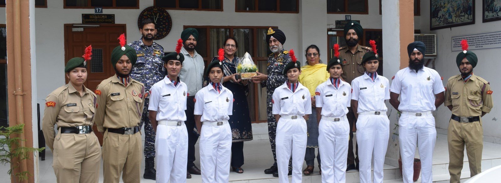 Captain Deol meets cadets at Bela College